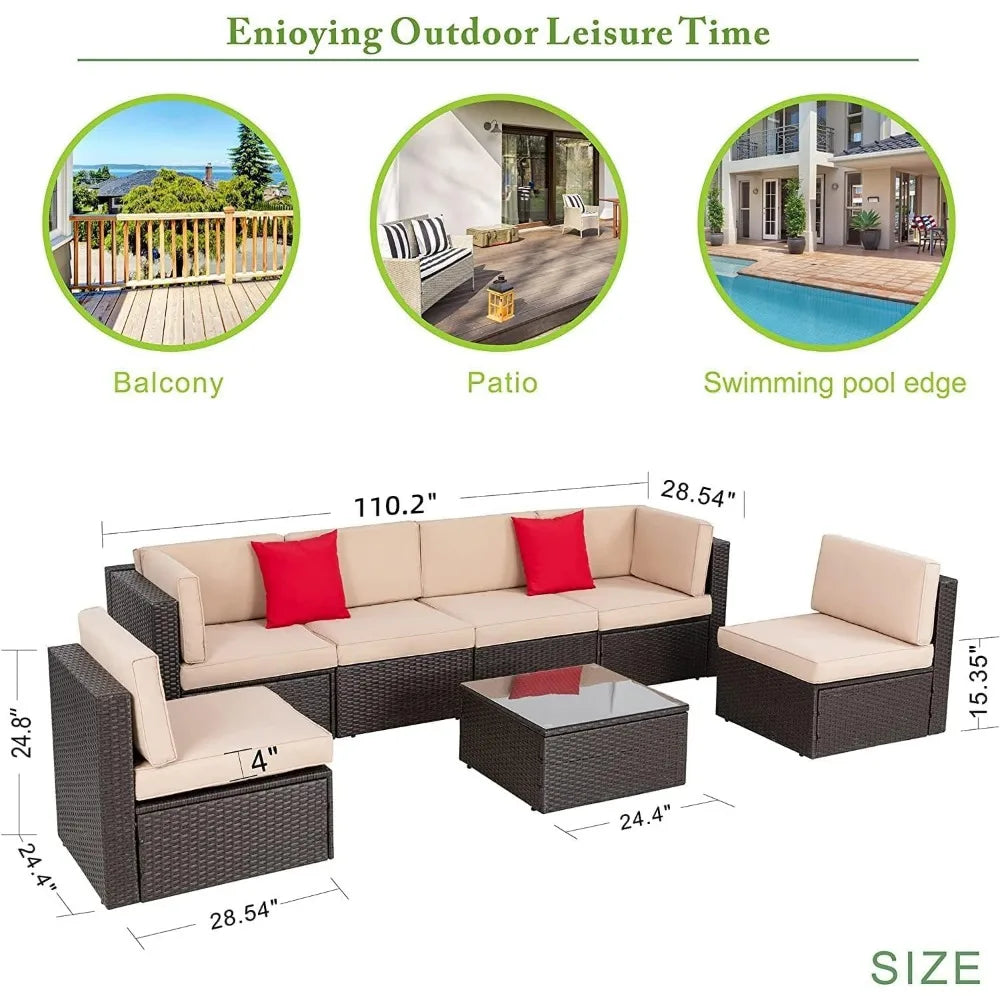 7 Piece Outdoor Patio Furniture Sets